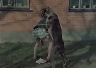 Brutal zoophile is punishing his pig