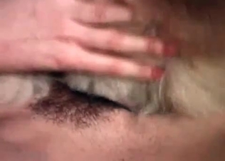 She is getting fucked by her big dog