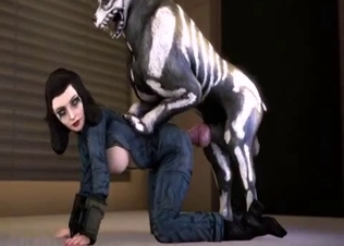 Demonis doggy nicely drills a sexy doll