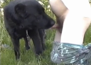 Nasty guy eats his pet ass