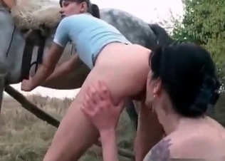 Dirty zoophile is banging a farm animal