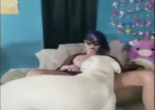 Zoo porn movie with a girl who gets creamed
