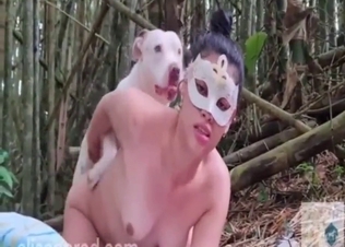 Her new dog is going to get her hole stretched