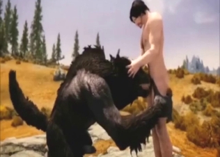 Werewolf bestiality sex with a nice blowjob