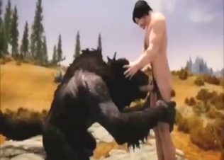 Werewolf bestiality sex with a nice blowjob