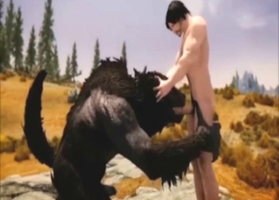 Werewolf bestiality sex with a nice blowjob