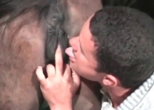 Penetrating this stallion's ass on the camera