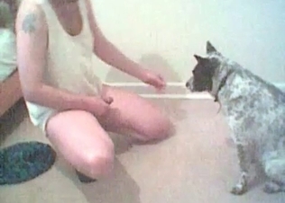 Little puppy can't stop fucking with a zoophile