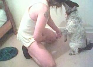 Little puppy can't stop fucking with a zoophile
