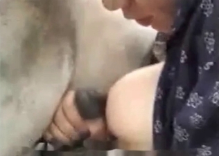 Sexy model is trying animal fuck with excitement